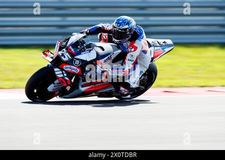 13th April 2024; Circuit Of The Americas, Austin, Texas, USA; 2024 MotoGP Red Bull Grand Prix of The Americas Qualifying Day; Number 25 Trackhouse Racing rider Raul Fernandez during qualifying Stock Photo