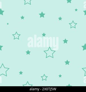 Stars seamless pattern, endless texture background Stock Vector