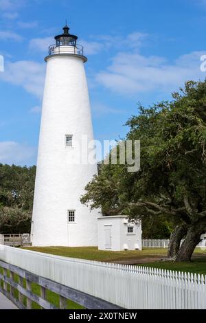 Outer Banks, North Carolina.  Ocracoke Lighthouse. Stock Photo