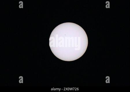Toronto, ON, Canada - April 8, 2024: View at the sun before the partial solar eclipse 2024 near Toronto in Canada Stock Photo