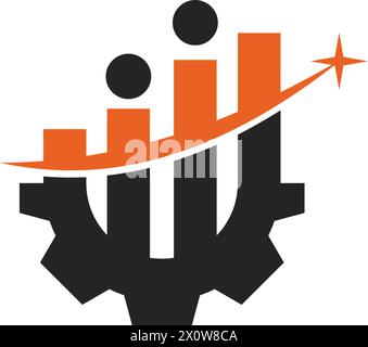 Business People Logo template Isolated. Brand Identity. Icon Abstract Vector graphic Stock Vector