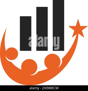 Business People Logo template Isolated. Brand Identity. Icon Abstract Vector graphic Stock Vector