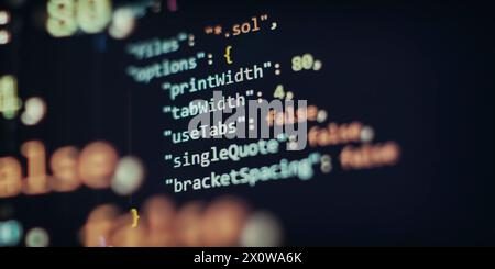 IT business. Python code computer screen. Mobile application design Concept. Stock Photo