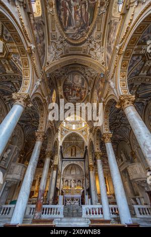 GENOA, ITALY, MAY 23, 2023 - Inner of San Matteo church in the historic centre of Genoa, Italy Stock Photo