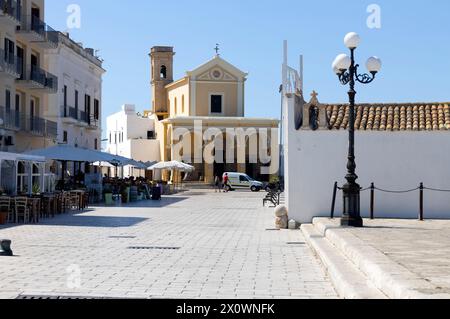 GALLIPOLI, ITALY, JULY 16, 2022 - View of Madonna del Canneto church in Gallipoli, province of Lecce, Italy Stock Photo
