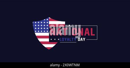 United Captivating Design for National Loyalty Day in the USA Stock Vector