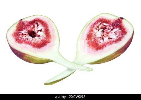 Fresh Figs isolated on white background Stock Photo