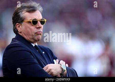 Torino, Italy. 13th Apr, 2024. Cristiano Giuntoli, Director of Sport of Juventus Fc, looks on during the Serie A football match beetween Torino Fc and Juventus Fc at Stadio Olimpico on April 13, 2024 in Turin, Italy . Credit: Marco Canoniero/Alamy Live News Stock Photo