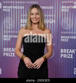 Margot Robbie attends the 10th annual Breakthrough Prize ceremony at the Academy Museum of Motion Pictures in Los Angeles on Saturday, April 13, 2024. The ceremony honors acclaimed science and mathematical luminaries. The Breakthrough Prize celebrates the research achievements of the world's top scientists, awarding more than $15 million in prizes annually. Each Breakthrough Prize is $3 million and presented in the fields of Life Sciences, Fundamental Physics, and Mathematics. Photo by Jim Ruymen/UPI Stock Photo