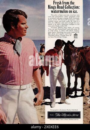 Vintage 'Playboy' magazine March 1969 issue advert, USA Stock Photo