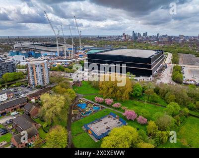 CO-OP Live Arena Manchester photographed from Phillips Park. Stock Photo