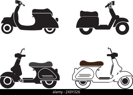 scooter icon vector illustration design template. Stock Vector