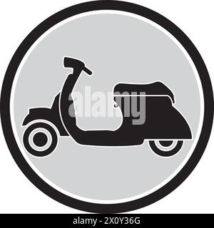 scooter icon vector illustration design template. Stock Vector