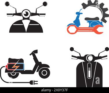 scooter icon vector illustration design template. Stock Vector