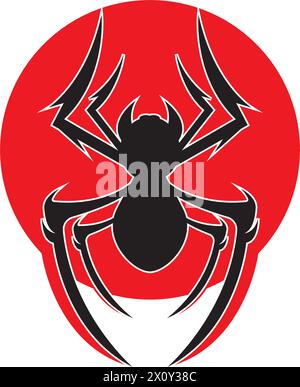 Spider icon logo vector design template Stock Vector