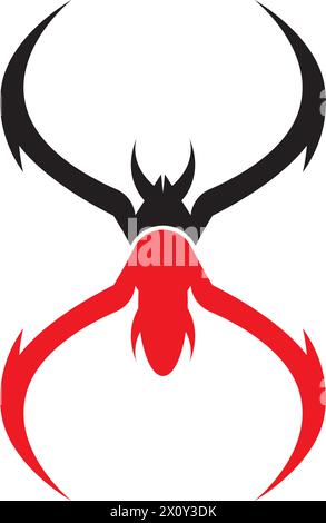 Spider icon logo vector design template Stock Vector