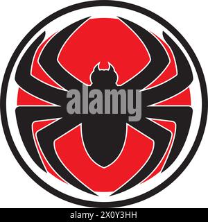Spider icon logo vector design template Stock Vector