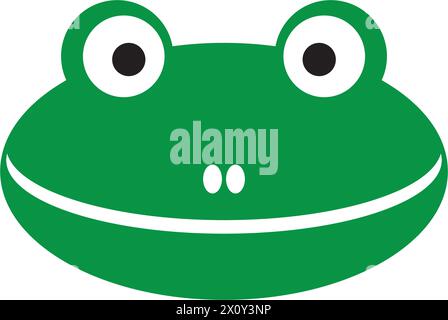 Frog Logo Template vector illustration design Stock Vector