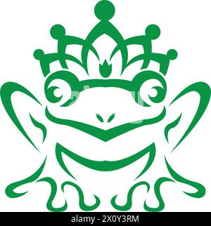 Frog Logo Template vector illustration design Stock Vector