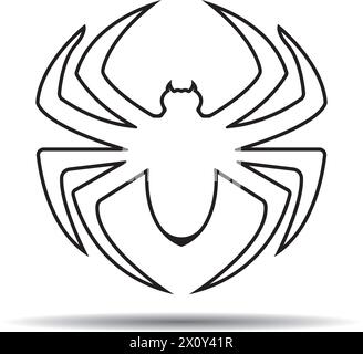 Spider icon logo vector design template Stock Vector