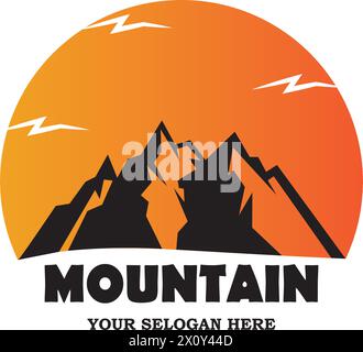 Mountain icon Logo Business Template Vector illustration design Stock Vector
