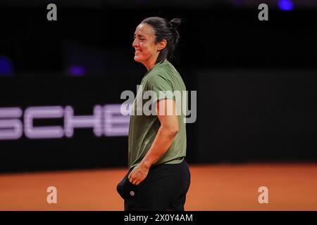 April 14, 2024, Stuttgart, Baden-WÃ¼Rttemberg, Germany: Ons Jabeur (TUN) during the 47. Porsche Tennis Grand Prix Stuttgart - WTA500 (Credit Image: © Mathias Schulz/ZUMA Press Wire) EDITORIAL USAGE ONLY! Not for Commercial USAGE! Stock Photo