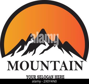 Mountain icon Logo Business Template Vector illustration design Stock Vector