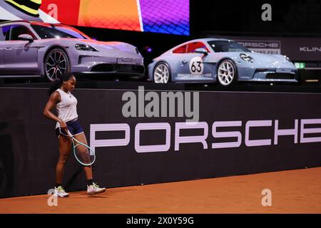 April 14, 2024, Stuttgart, Baden-WÃ¼Rttemberg, Germany: Coco Gauff (USA) during the 47. Porsche Tennis Grand Prix Stuttgart - WTA500 (Credit Image: © Mathias Schulz/ZUMA Press Wire) EDITORIAL USAGE ONLY! Not for Commercial USAGE! Stock Photo