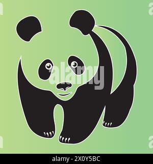 panda icon logo vector design template Stock Vector