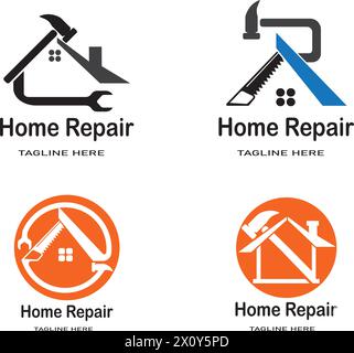Home Repair logo template vector icon design Stock Vector