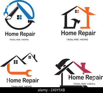 Home Repair logo template vector icon design Stock Vector