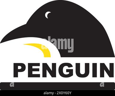 Penguin icon logo vector design template Stock Vector