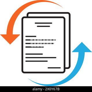 document icon logo vector design template Stock Vector