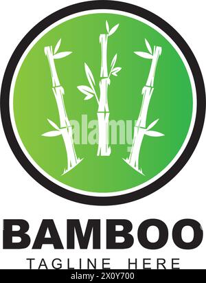 Bamboo logo vector icon illustration design Stock Vector