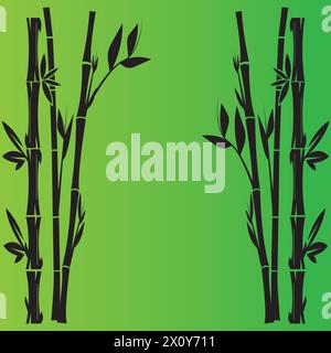 Bamboo logo vector icon illustration design Stock Vector