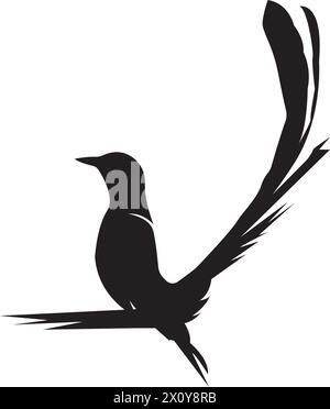 Stone magpie,icon logo vector design illustration Stock Vector