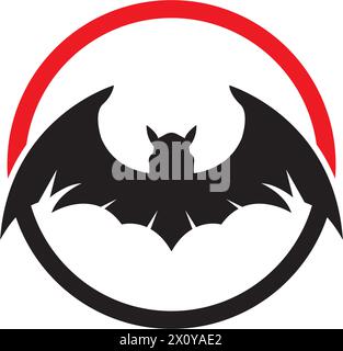 Bat icon for web. Isolated on white background illustration Stock Vector