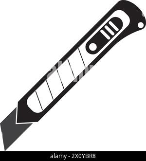 cutter knife - stationery icon vector design template Stock Vector
