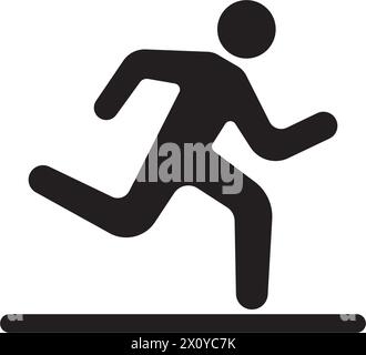 running icon. vector illustration symbol design. Stock Vector
