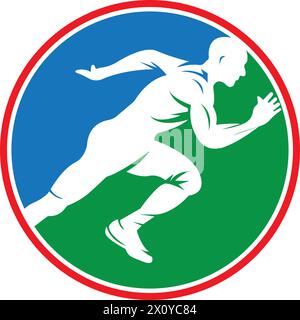 running icon. vector illustration symbol design. Stock Vector