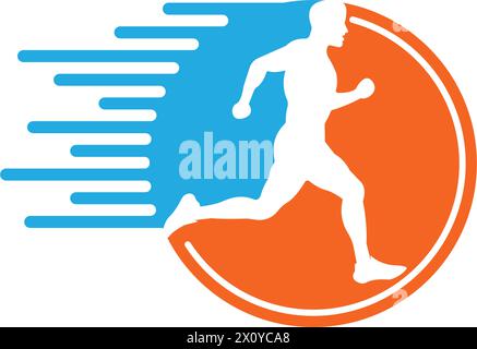 running icon. vector illustration symbol design. Stock Vector