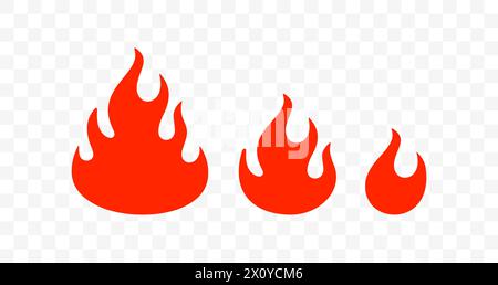 Flames, bonfire, fire and balefire, campfire, graphic design. Burn and burning, fiery, flaming, blaze, fireball and blazing, vector design Stock Vector