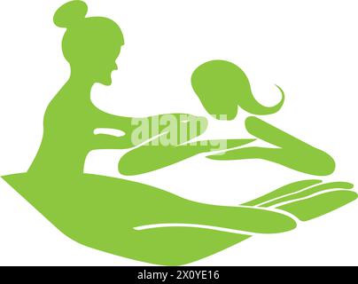 Body massage logo vector illustration Stock Vector