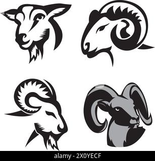 sheep icon. vector illustration template design. Stock Vector