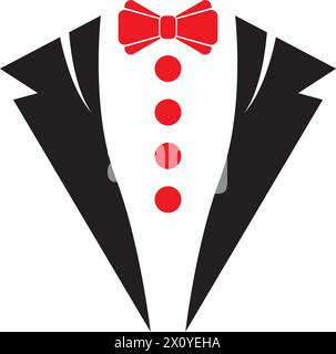 necktie icon logo vector design template Stock Vector