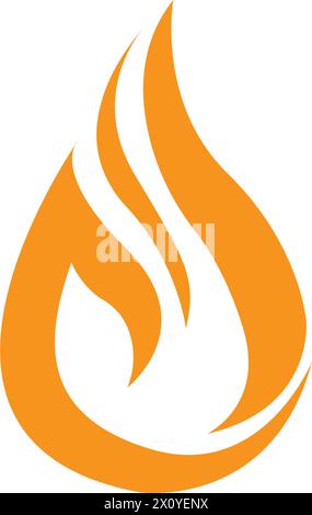 fire icon logo vector design template Stock Vector