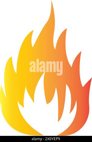 fire icon logo vector design template Stock Vector