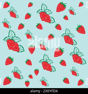 Strawberry fruit icon logo, vector design illustration Stock Vector