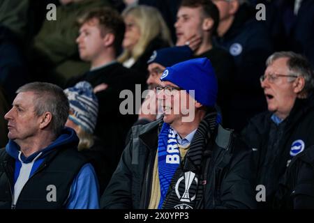 Brentford, UK. 03rd Apr, 2024. Brentford, England, April 3rd 2024: Fan of Brighton during the Premier League football match between Brentford and Brighton & Hove Albion at (Brentford) Gtech Community Stadium in Brentford, England. (Daniela Porcelli/SPP) Credit: SPP Sport Press Photo. /Alamy Live News Stock Photo