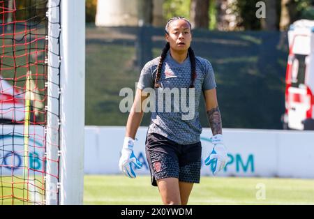 Milano, Italy. 14th Apr, 2024. Milano, Italia, April 14 th 2024: Selena Delia Babb warm up Ac Milan (Marangon Andrea/SPP) Credit: SPP Sport Press Photo. /Alamy Live News Stock Photo